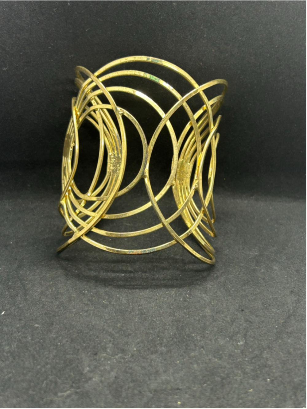 Women's Unbranded Gold Tone Geometric Cuff Bracelet One Size